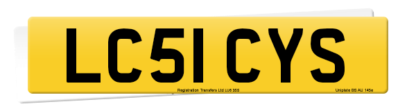 Registration number LC51 CYS